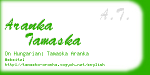 aranka tamaska business card